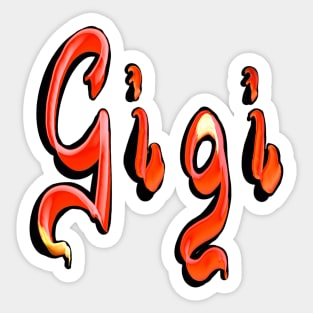 Top 10 best personalised gifts 2022  - Gigi- name with pattern Sticker